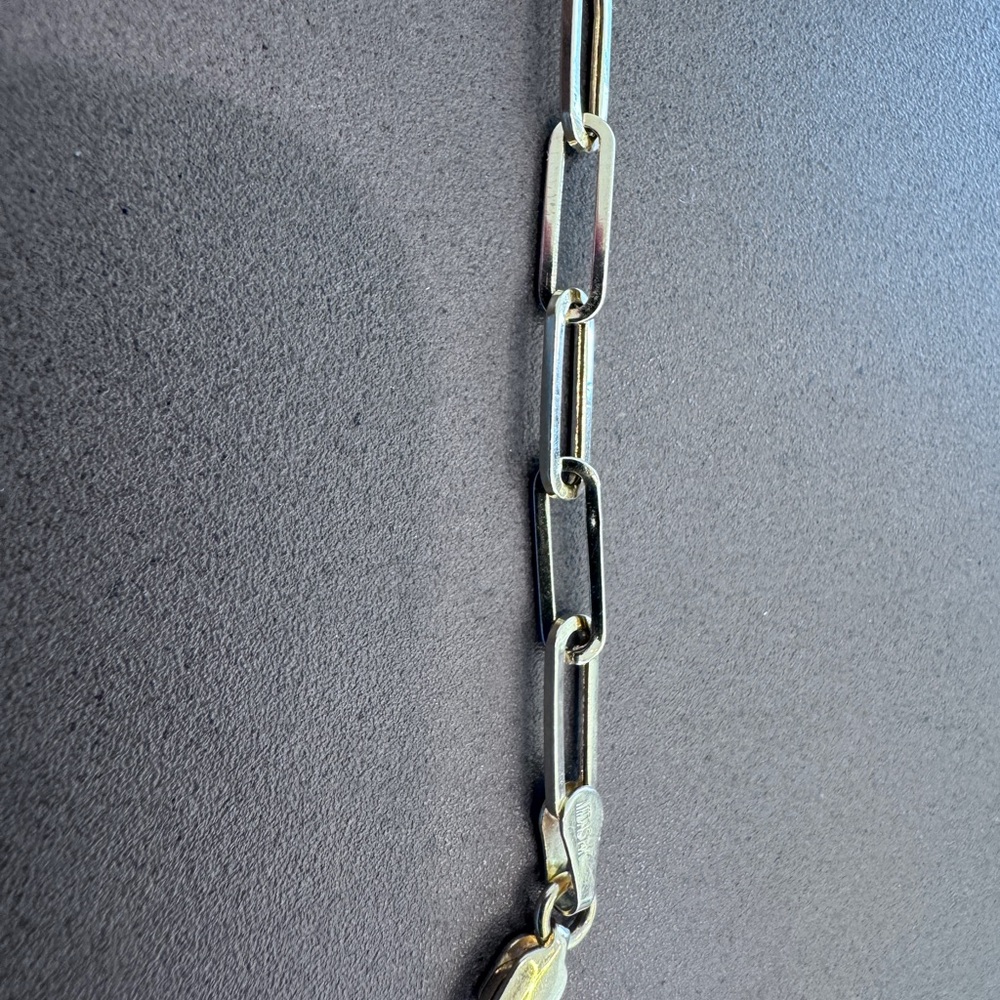 Brilliant Earth Devon Paperclip Chain Bracelet Extra Large 14k Yellow Gold 6.5in - Picture 4 of 9